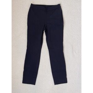 1901 Nordstrom Womens Navy Blue Side Zip Stretch Slim Leg Ankle Pants Size 0